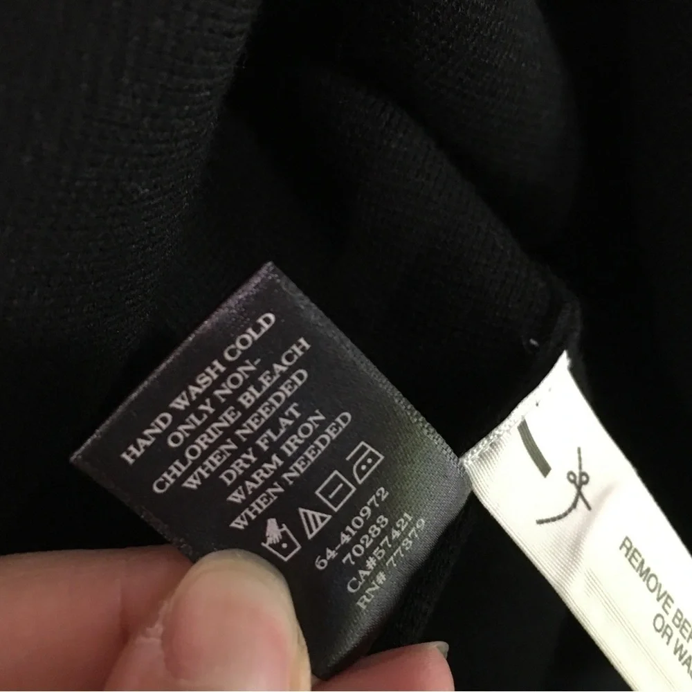 Ann Taylor Knit Tank Dress cutout back in black size s Womens new - Picture 6 of 6